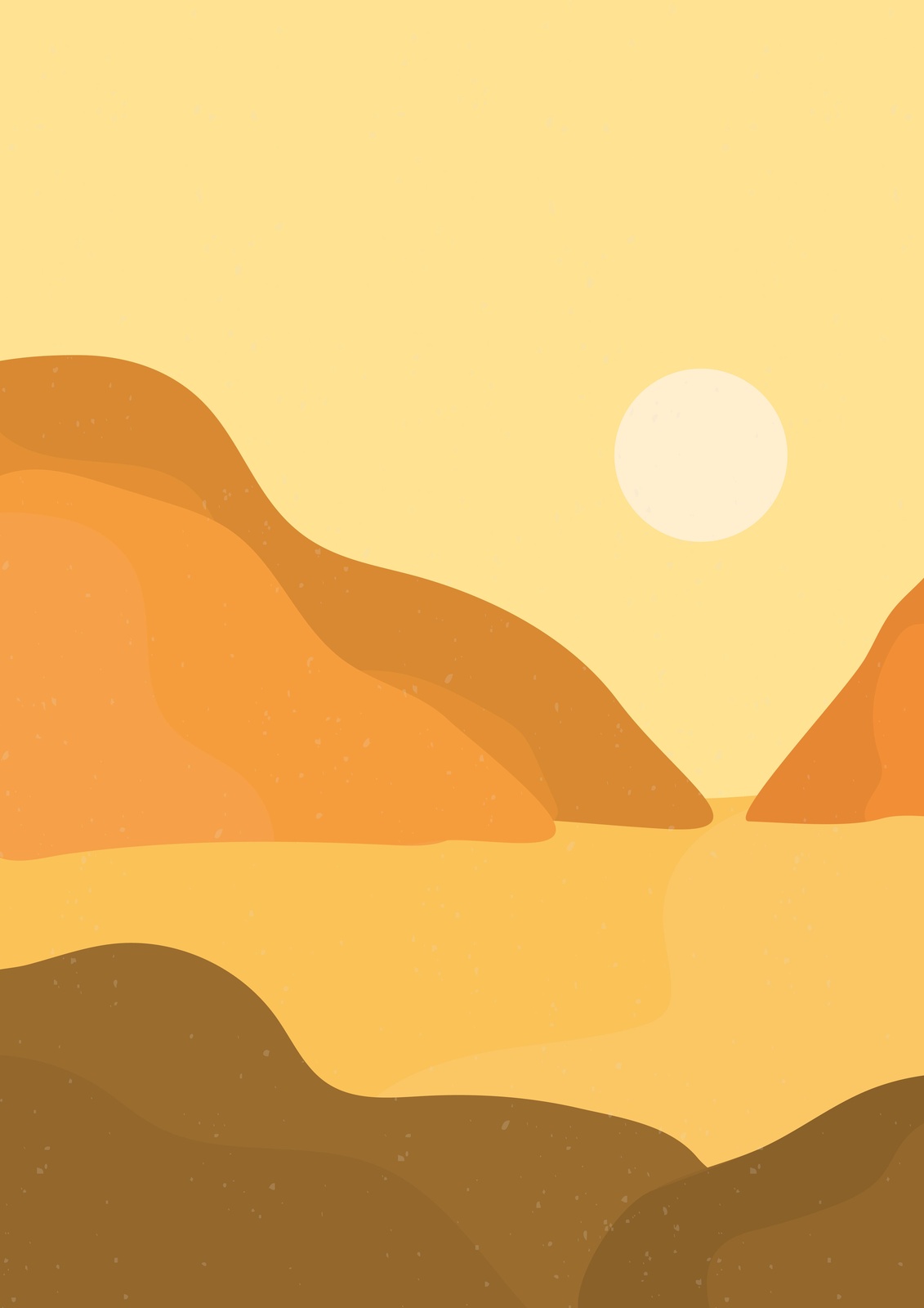 Abstract Desert Sunset Wall Art