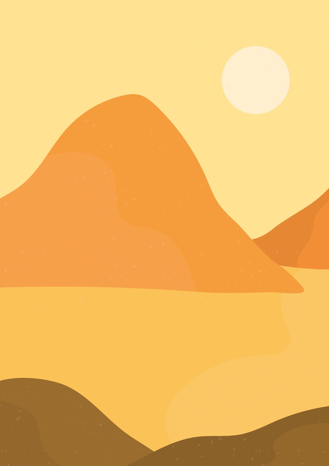 Minimalist Desert Landscape Wall Art