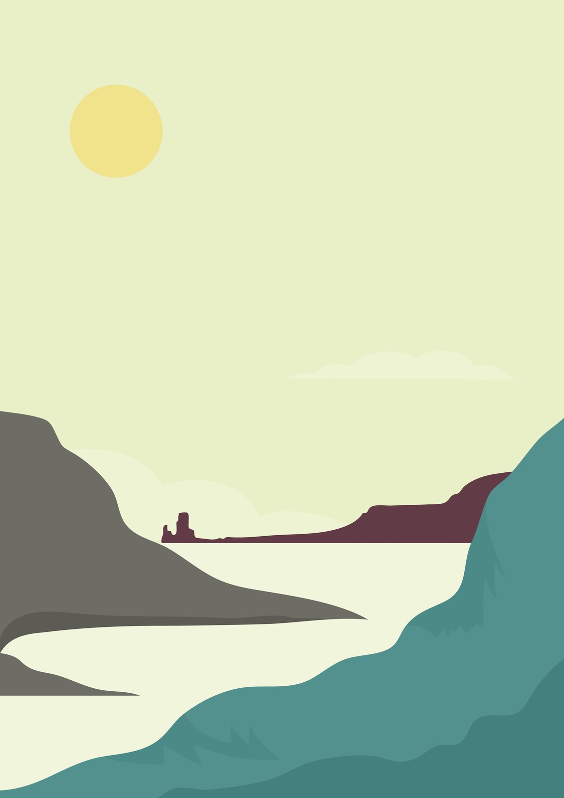 Minimalist Desert Landscape Wall Art