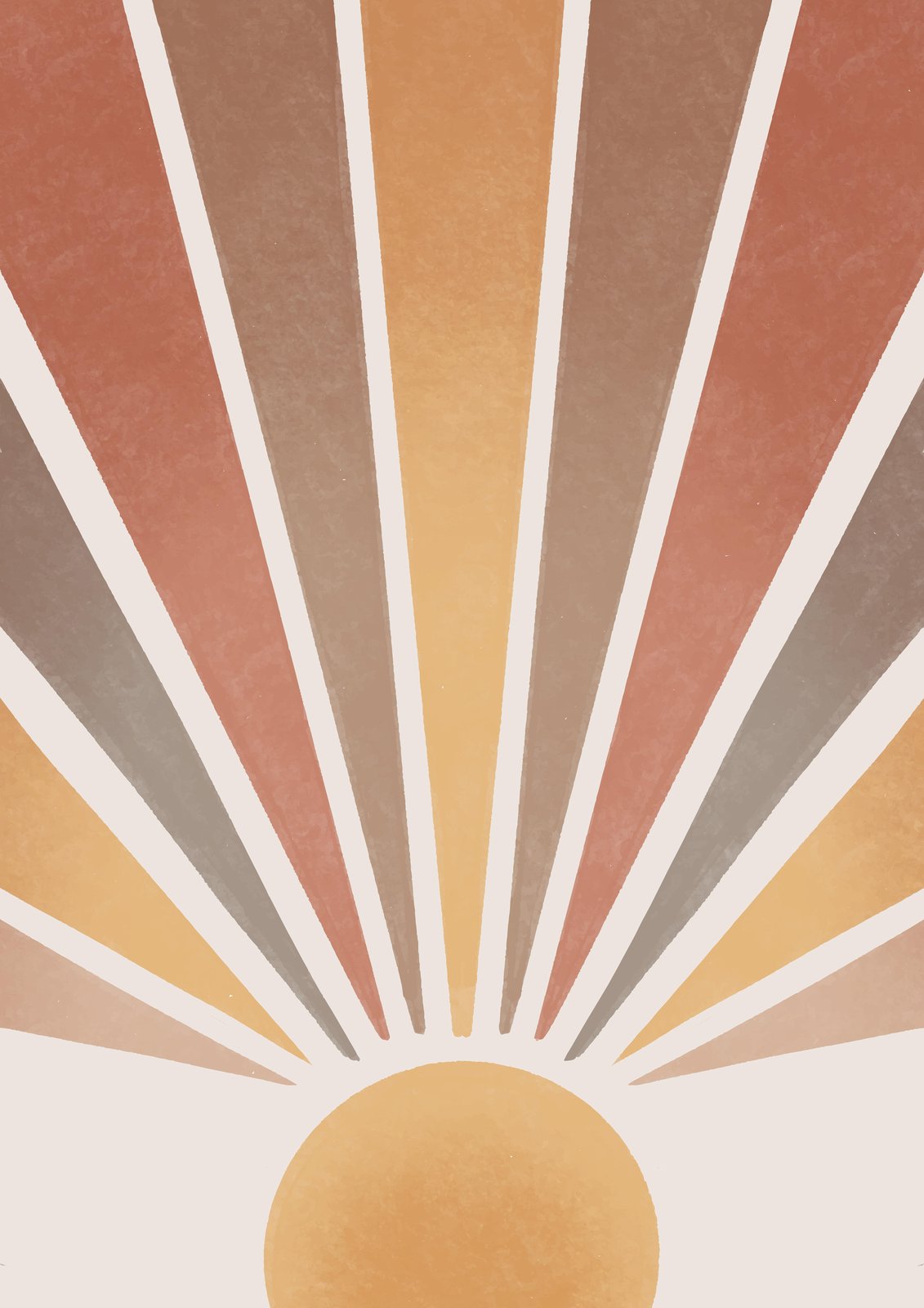 Boho Sunrise Burst Wall Art Wall Art