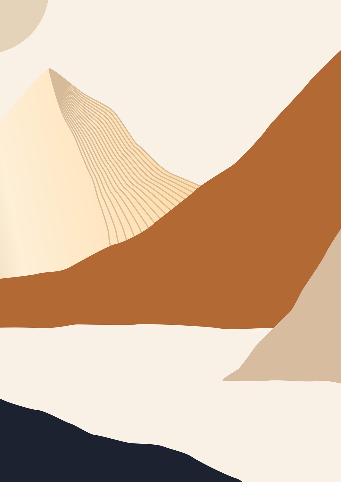 Modern Desert Landscape Wall Art