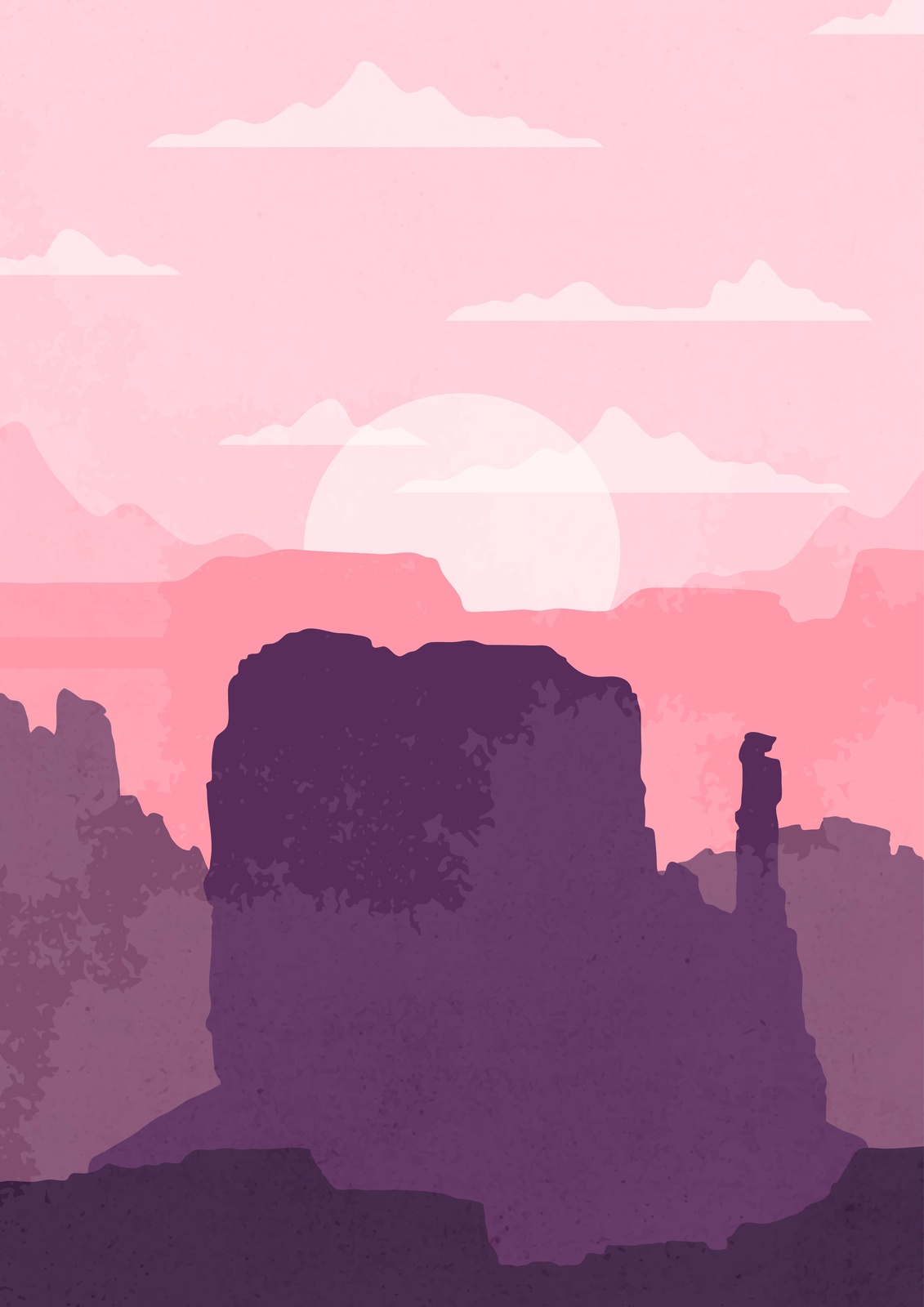 Serene Desert Sunset Landscape Wall Art