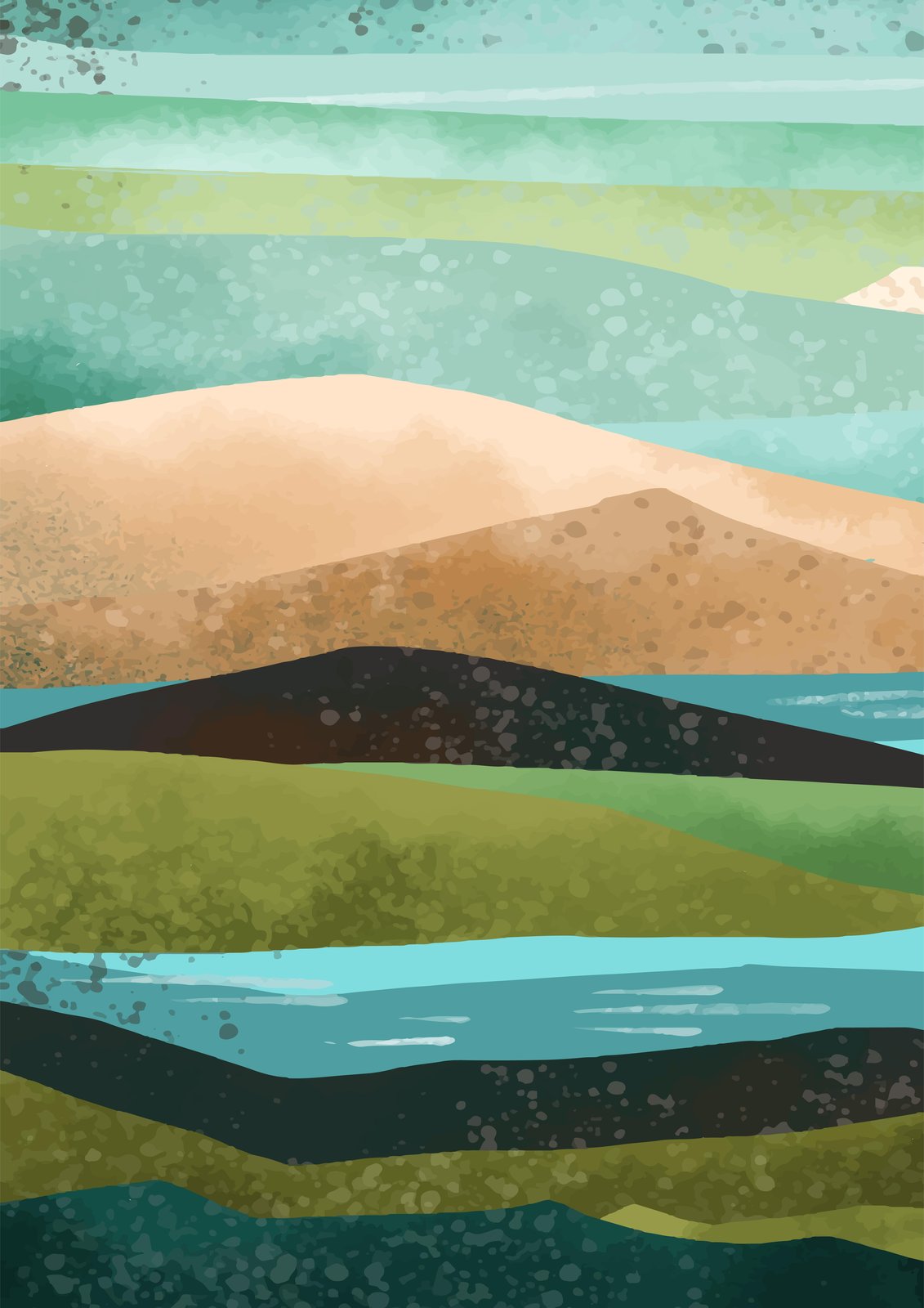 Serene Abstract Landscape Wall Art