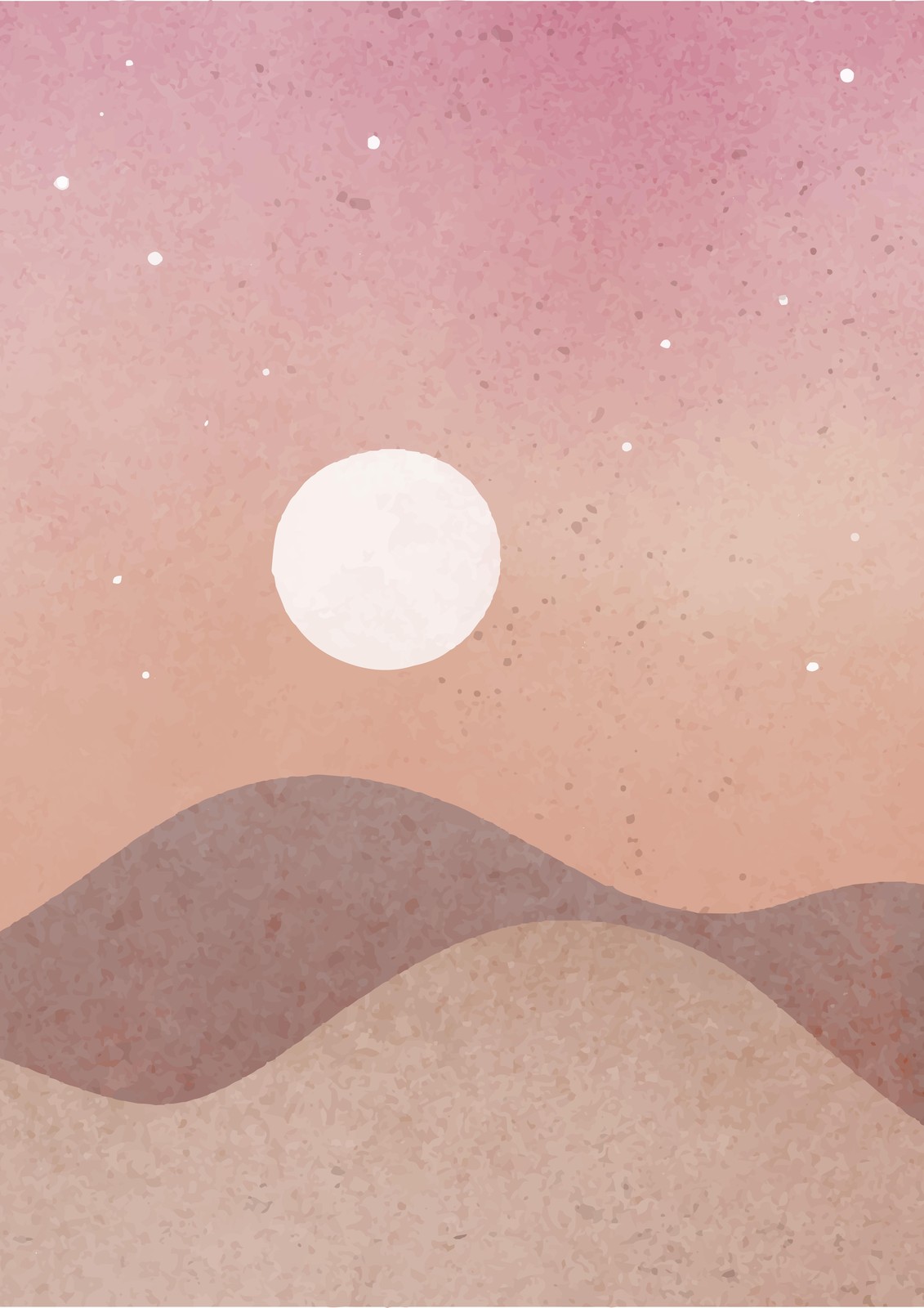 Abstract Desert Moonscape Wall Art