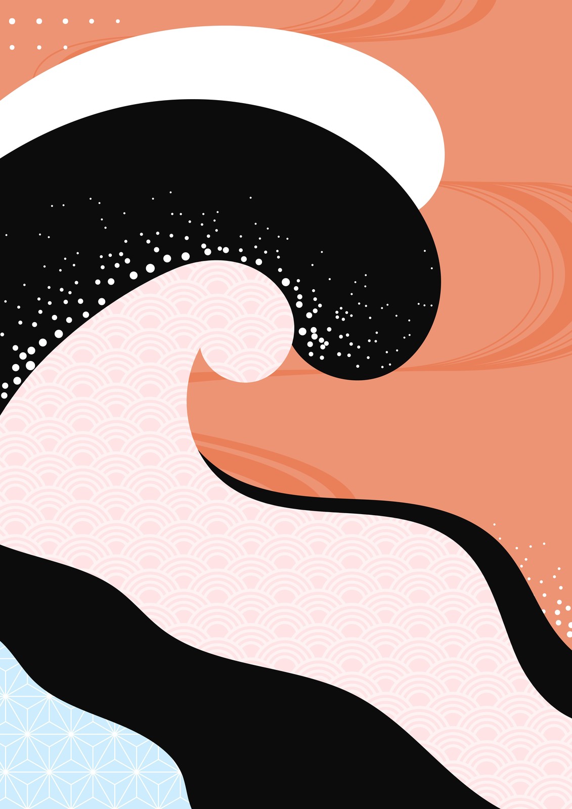 Modern Japanese Wave Wall Art