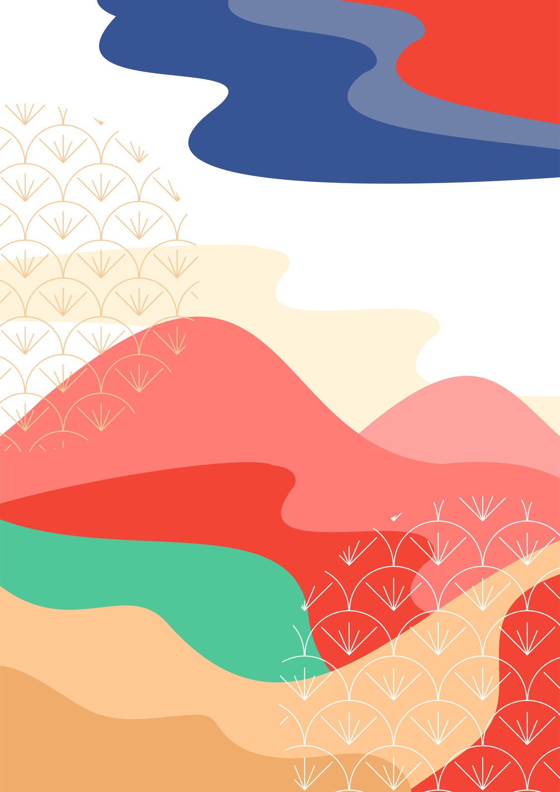 Abstract Mountain Landscape Wall Art