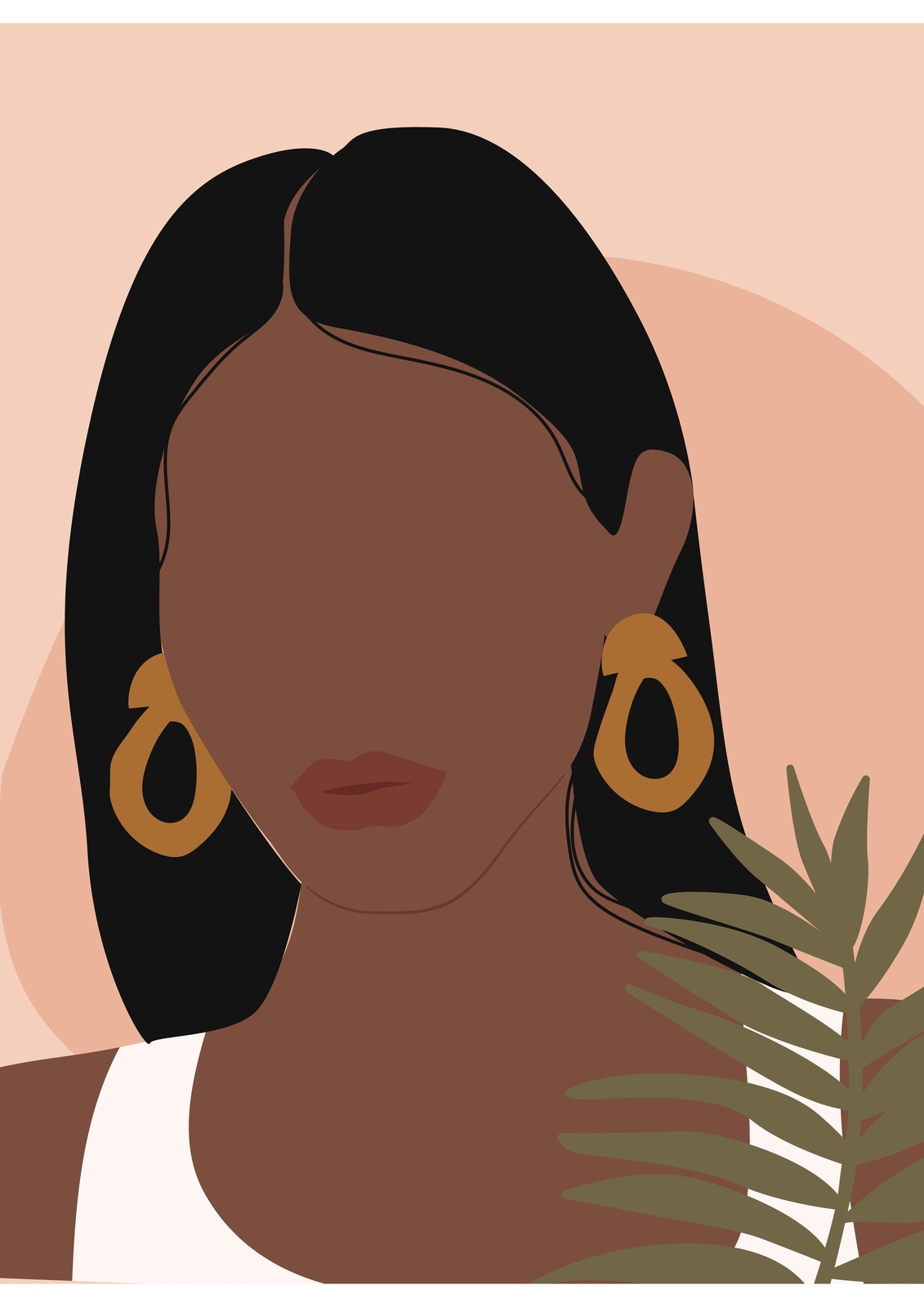 Modern Abstract Woman Portrait Wall Art