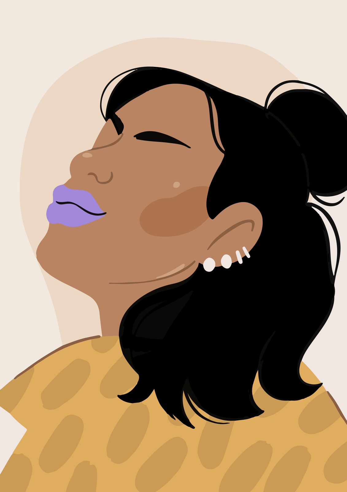 Modern Woman Serenity Abstract Wall Art