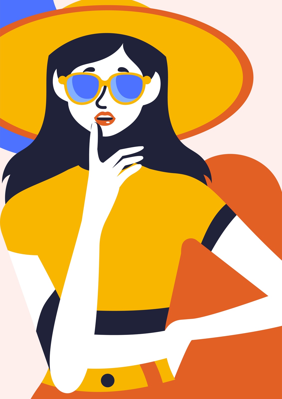 Chic Summer Woman Abstract Wall Art