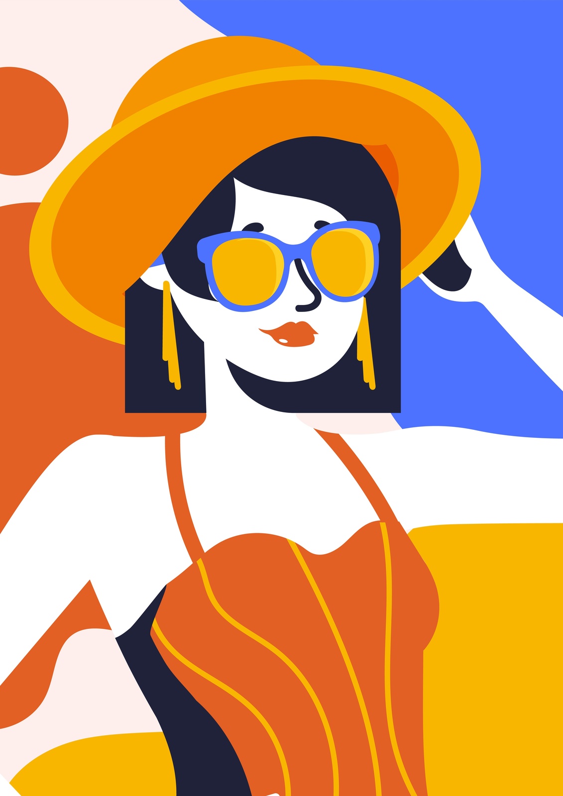 Vibrant Summer Woman Fashion Wall Art