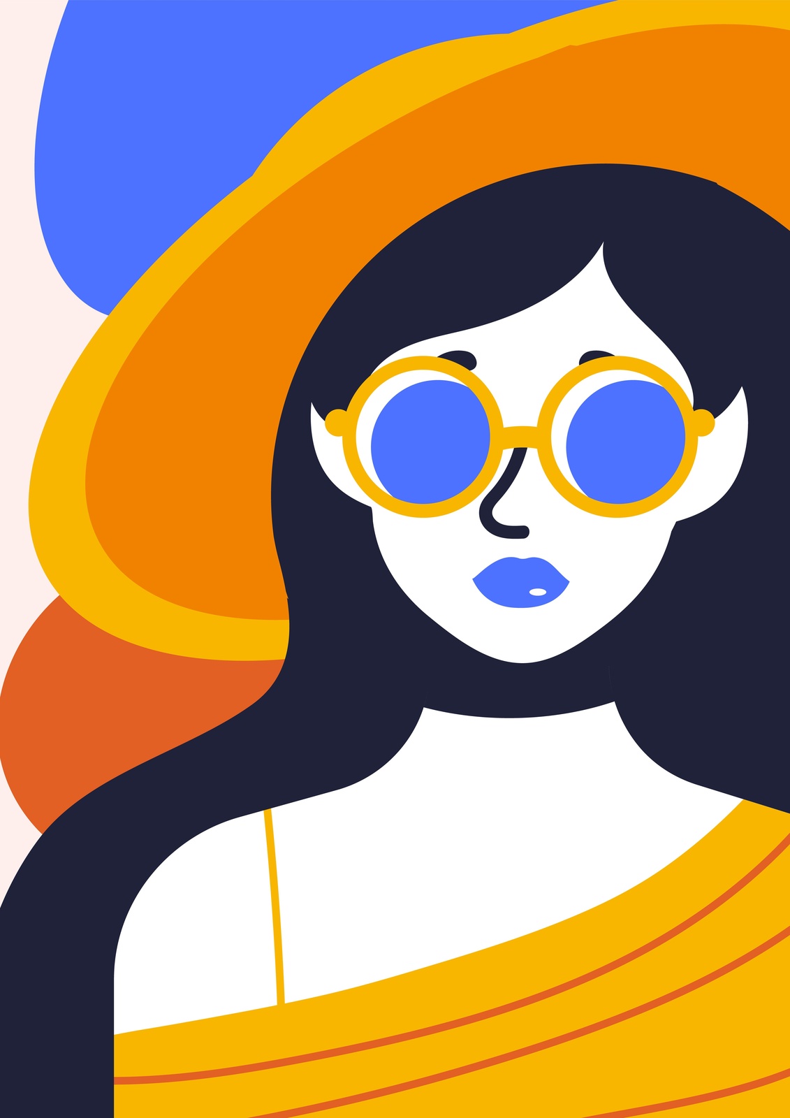 Vibrant Abstract Woman Wall Art