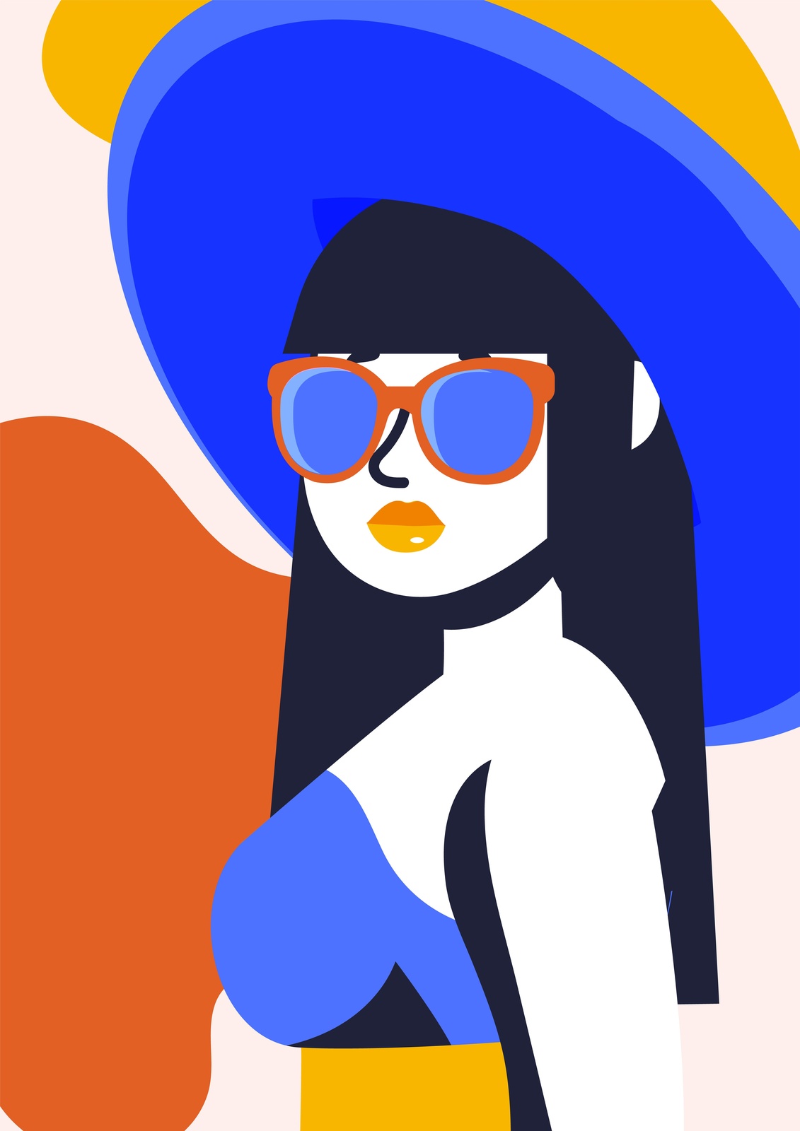 Chic Summer Vibes Woman Wall Art