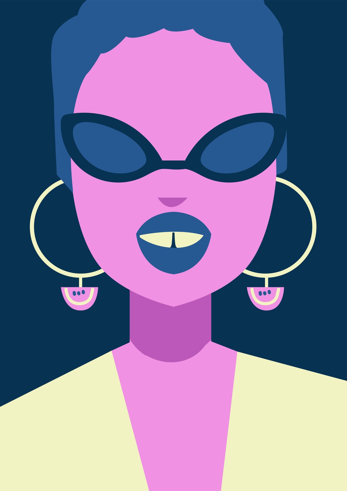 Bold Pop Art Woman Sunglasses Wall Art