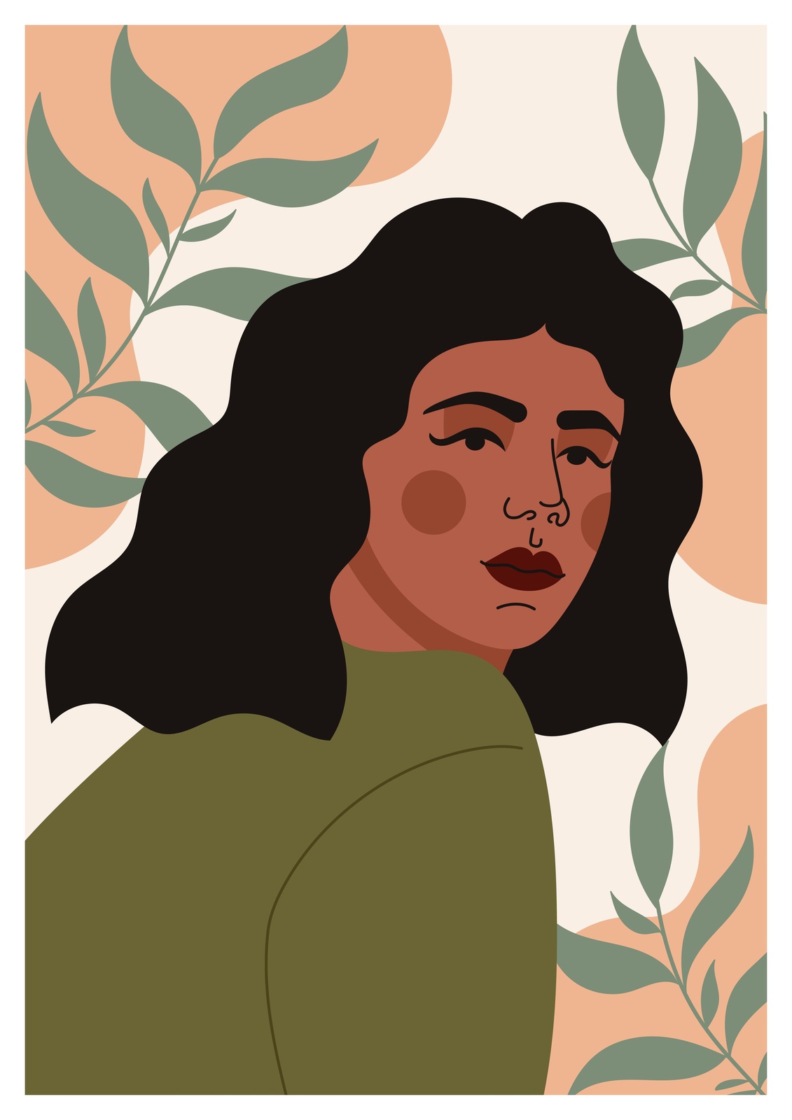 Bohemian Woman Botanical Wall Art