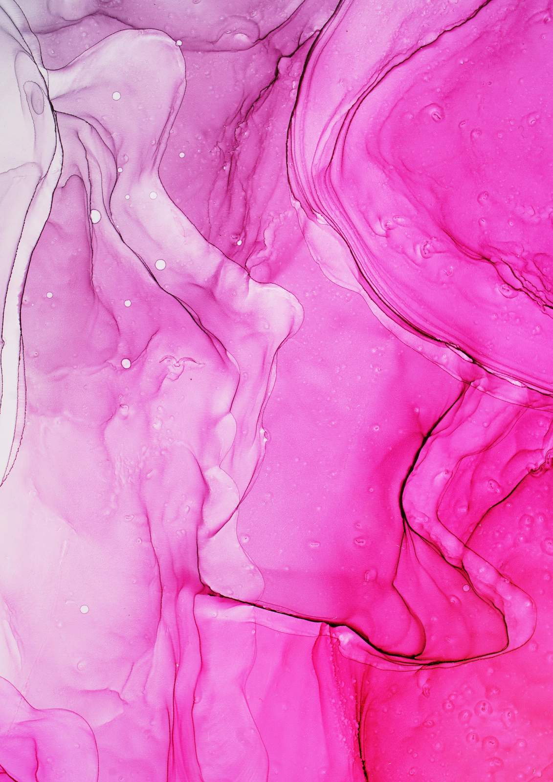 Vibrant Pink Flow Abstract Art Wall Art