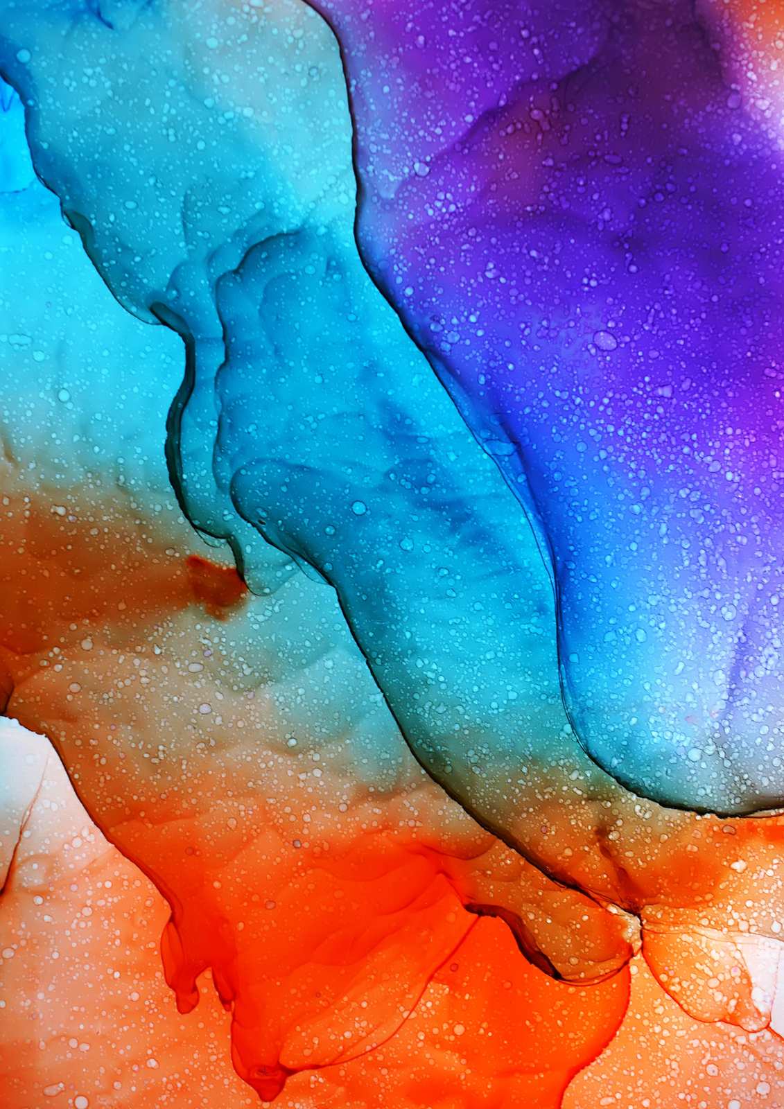 Vibrant Fluid Art Abstract Wall Art