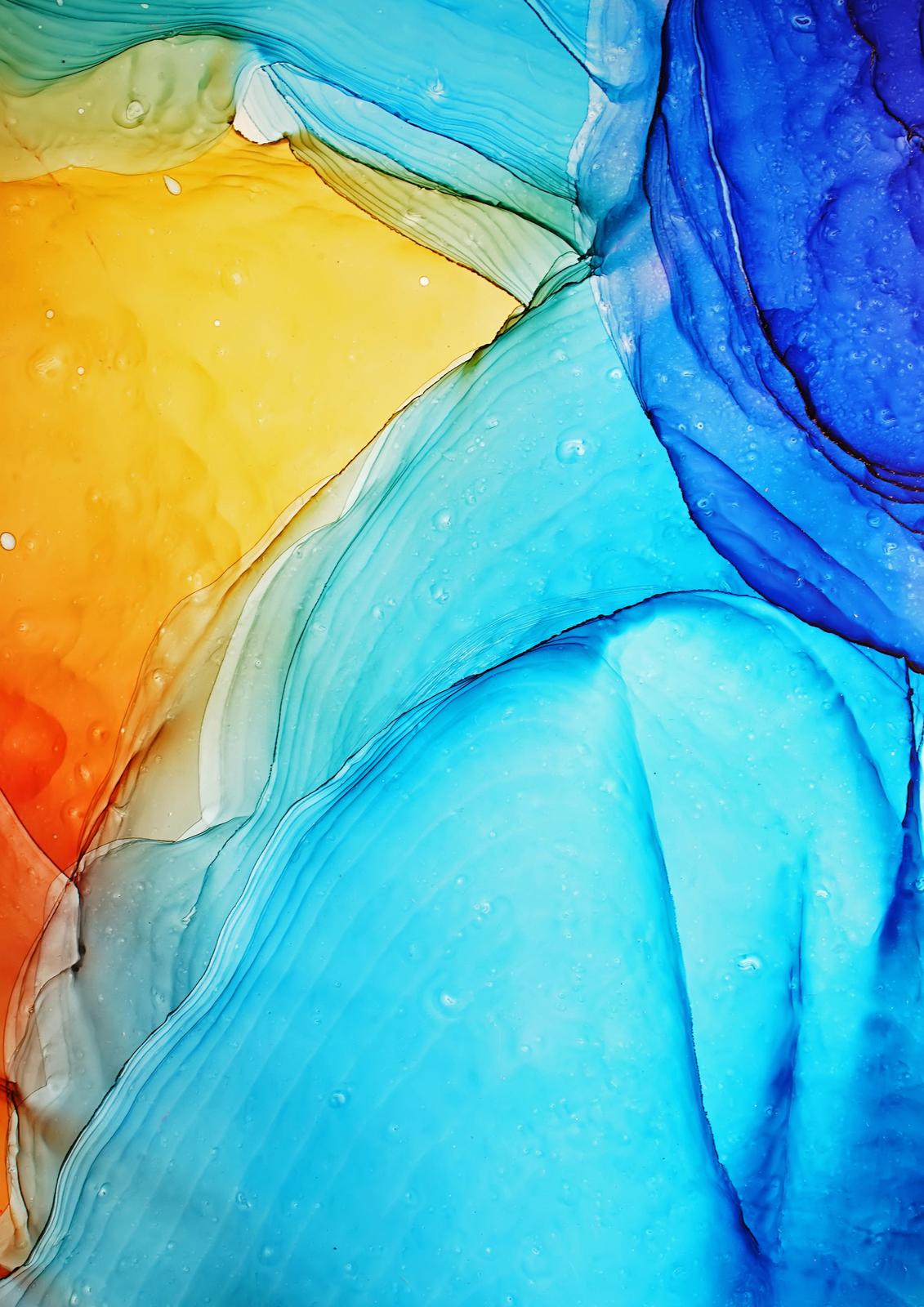 Vibrant Ocean Waves Abstract Wall Art