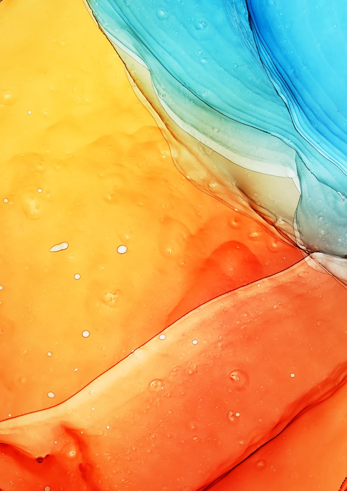 Vibrant Abstract Ocean Waves Wall Art