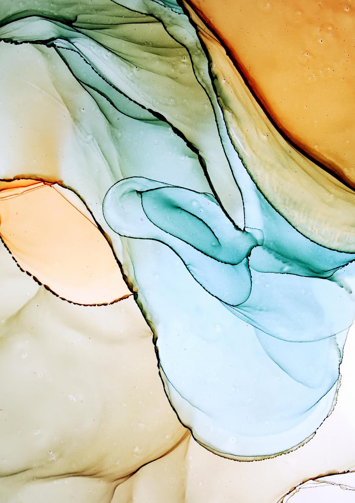Flowing Earth Tones Abstract Wall Art