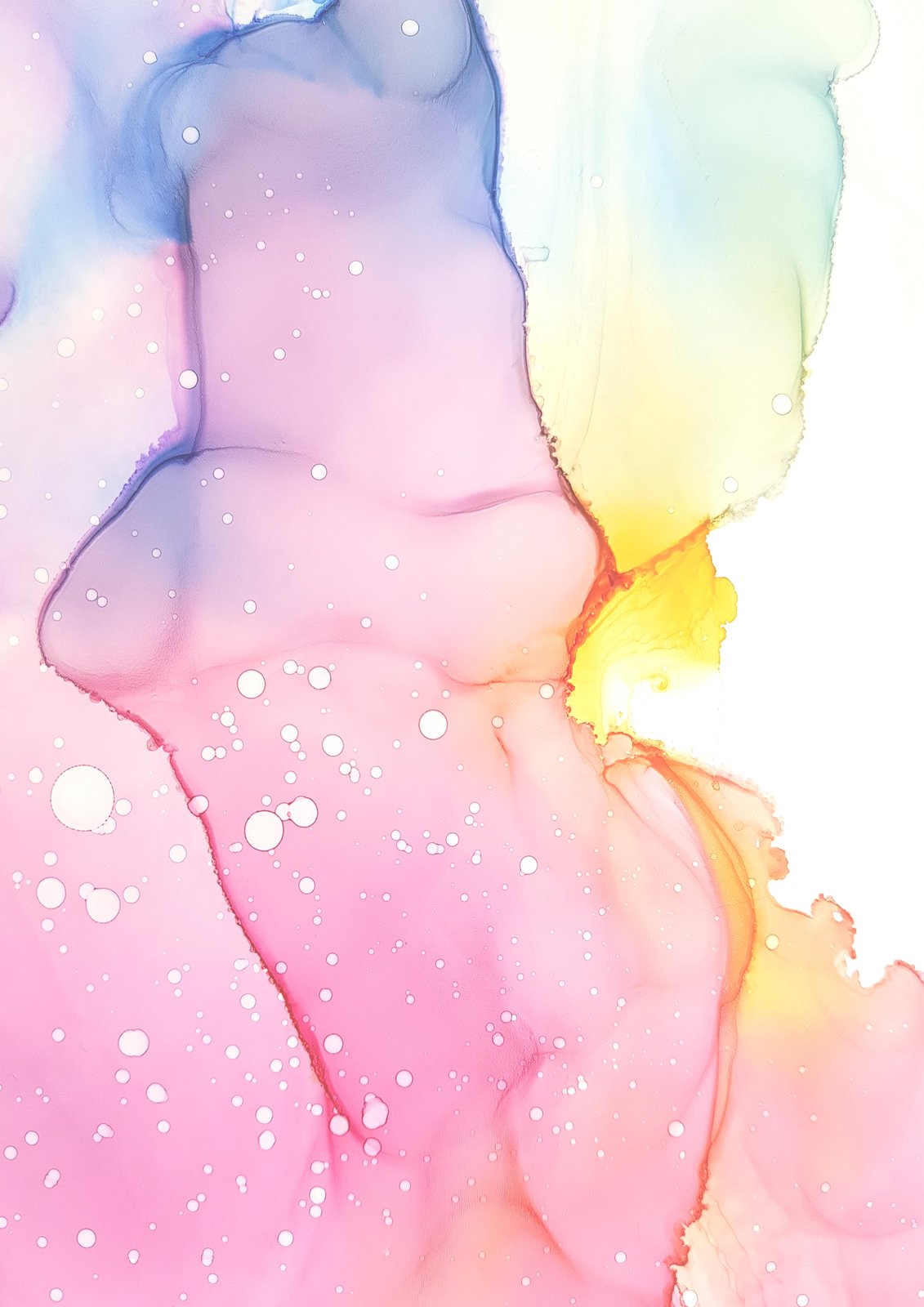 Pastel Dreamscape Ink Abstract Wall Art